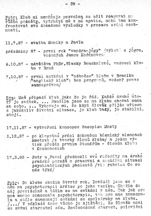 Kluby - strana 39 (asopis Mosty 1989/1)