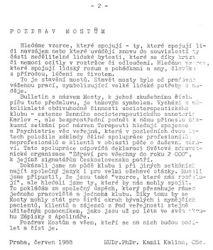 Pozdrav Mostm - strana 2 (asopis Mosty 1988/1)