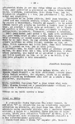 Kluby - strana 28 (časopis Mosty 1989/2)