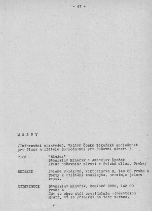 Pokus o humor - strana 47 (asopis Mosty 1990/2)