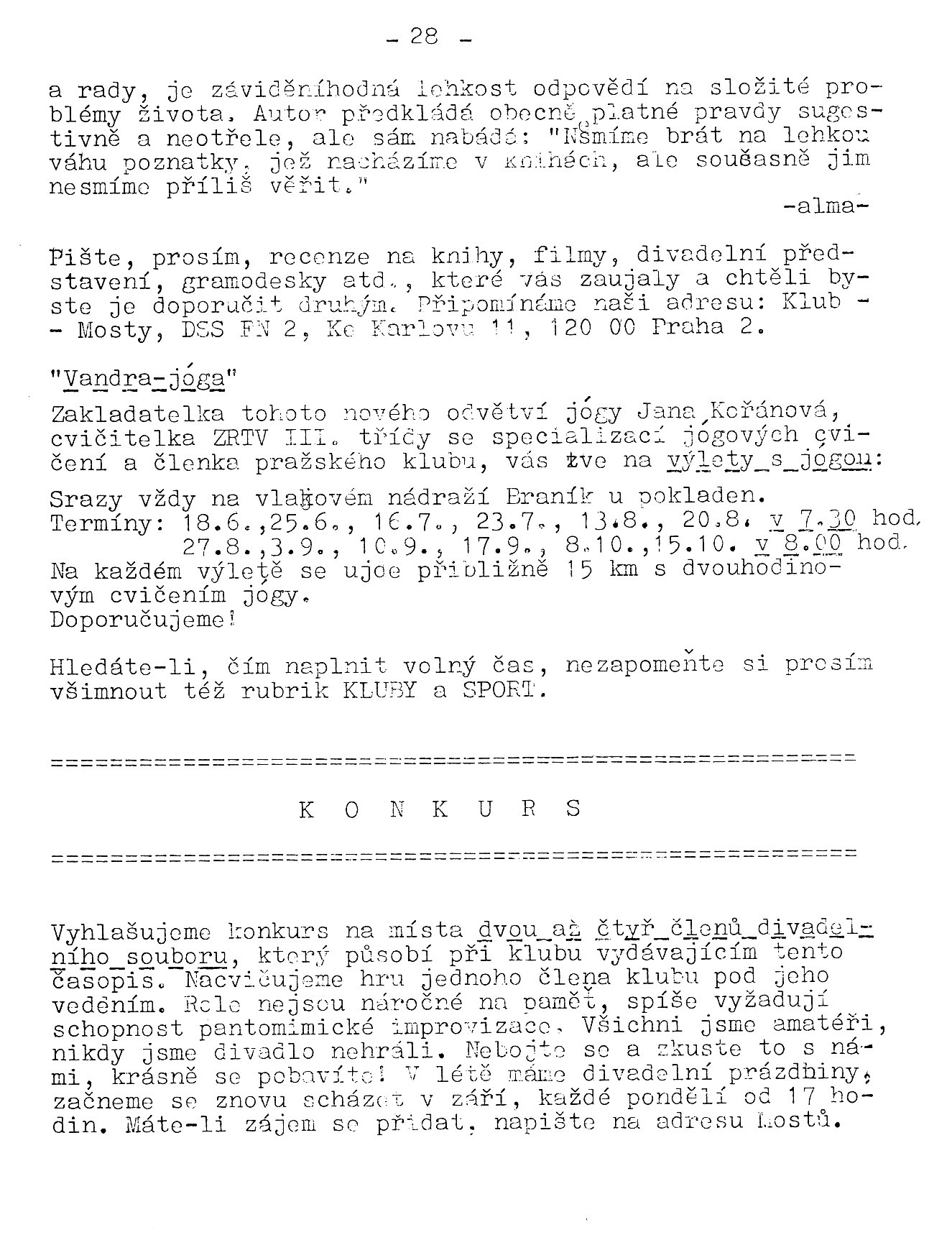 Pro voln as - strana 28 (asopis Mosty 1988/1)
