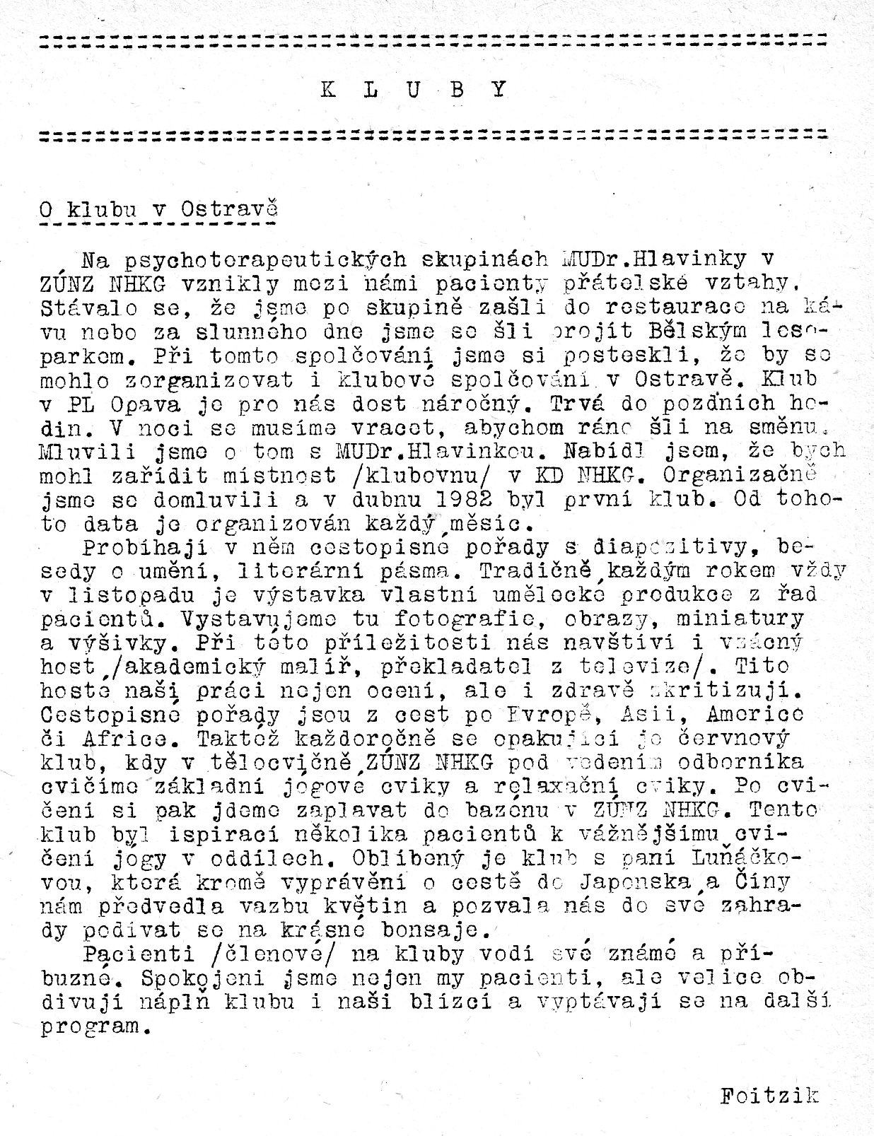 Kluby - strana 34 (asopis Mosty 1989/1)