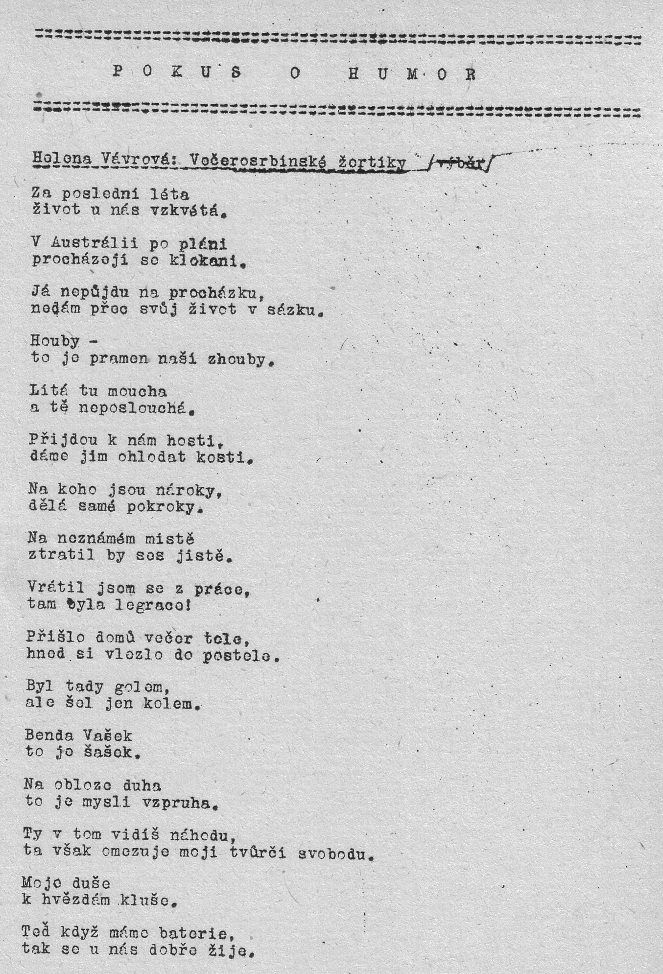 Pokus o humor - strana 43 (asopis Mosty 1992/1)